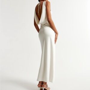 Plunge Cowl Back Dress